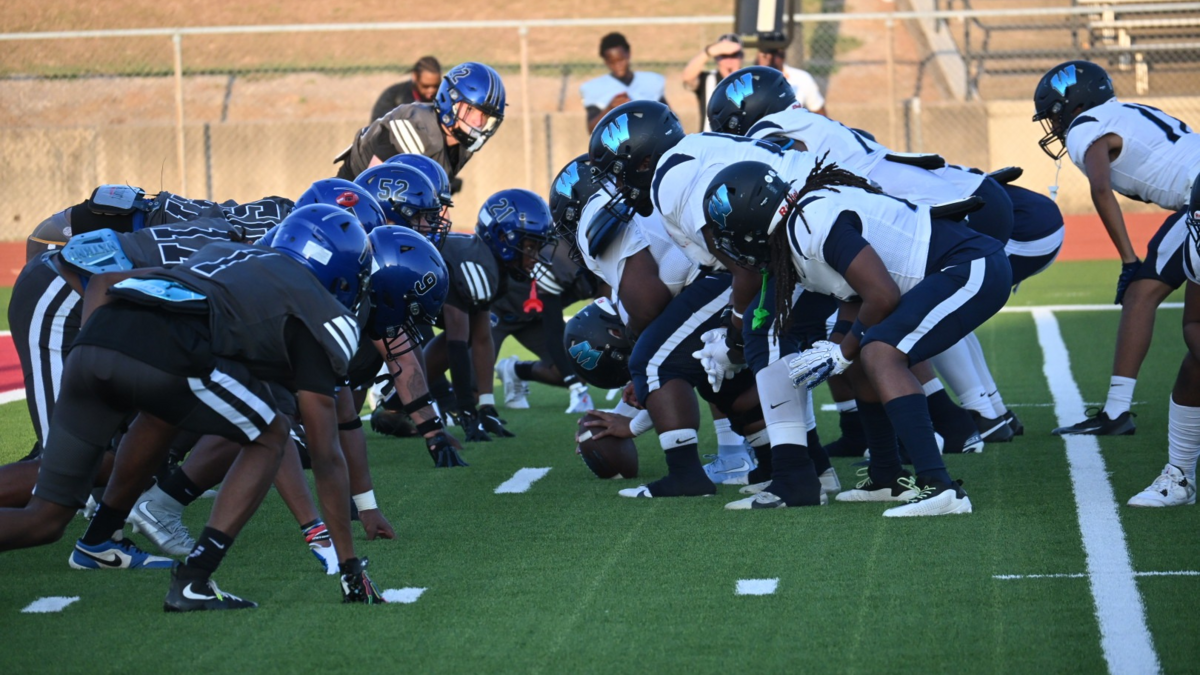 Fort Worth Wyatt faces off against Fort Worth Dunbar during a high school football game at Clark Stadium in Fort Worth, Texas, Thursday, September 3, 2026. Wyatt won 54-0.